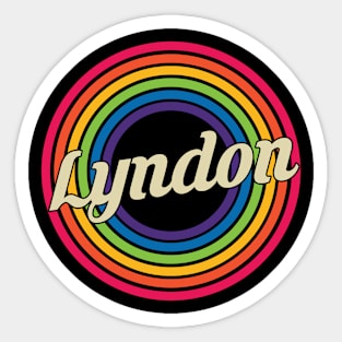 Lyndon - Retro Rainbow Style Sticker